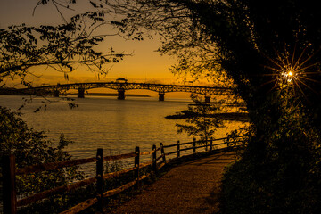 Coleman Bridge and York River at sunrise