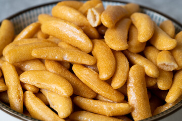 Senbei crispy rice crackers kaki ready to eat.