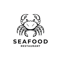 crab logo seafood restaurant design concept idea 