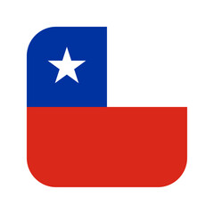 Chile flag rounded square icon