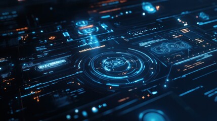 Fototapeta premium Futuristic Technology Interface