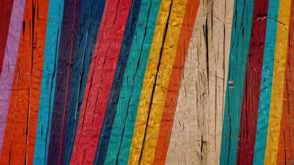 Colorful stripes create abstract line background, featuring vibrant hues of red, blue, green, yellow, and purple. This lively design adds energy and creativity to any space