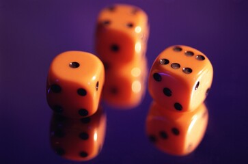Colorful Dice Array in a Fun Tabletop Game Display