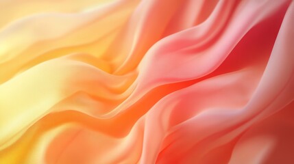 Obraz premium A smooth gradient transitioning from soft yellow to coral, evoking warmth and vitality, ideal for wellness or beauty brands