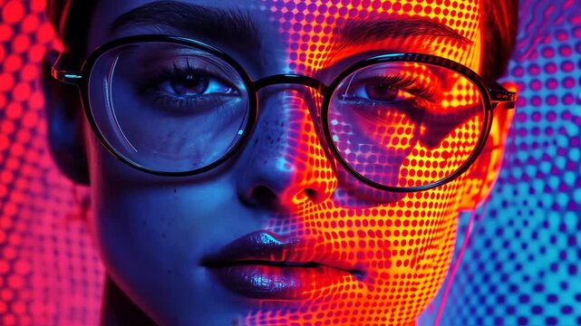 Psychedelic Halftone Poster Effect Mockup Video