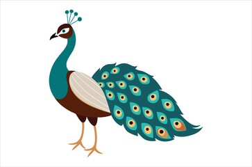 Fototapeta premium peacock vector, icon vector illustration, peacock silhouette of a peacock isolated on a white background, eps, png, svg, vector,