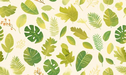 Fototapeta premium Vibrant Green Leaves Background for Nature Themes