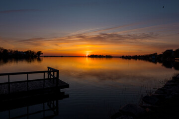 The sunset on the lake, Haapsalu, Estonia