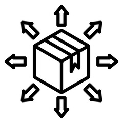 Product Distribution Outline Icon