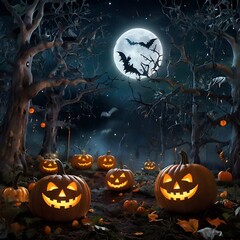 Fototapeta premium Halloween themed Generative AI