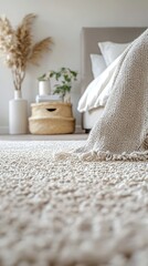 Soft Tranquil Bedroom with Cozy Carpet View