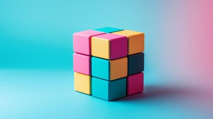 Modern office desk with financial graph on a computer screen