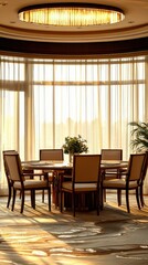 Obraz premium Luxury Private Meeting Room with Serene View