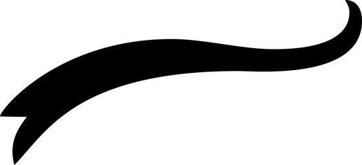 Sleek black swoosh on white background conveys movement and energy, adding modern touch to any design. Perfect for speed and elegance