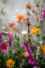 A delicate arrangement of flowers framing an open space, ideal for personalized text, invitations, and creative projects. A fresh and artistic touch for elegant presentations and digital designs