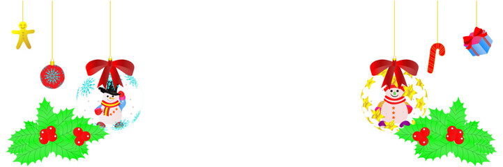 hanging greetings ornament elements with background christmas balls