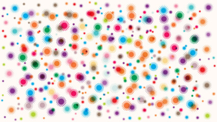 SEAMLESS DOODLE STAR SHAPES PATTERN TEXTURE COLORFUL TEMPLATE ABSTRACT BACKGROUND TRENDY DESIGN VECTOR