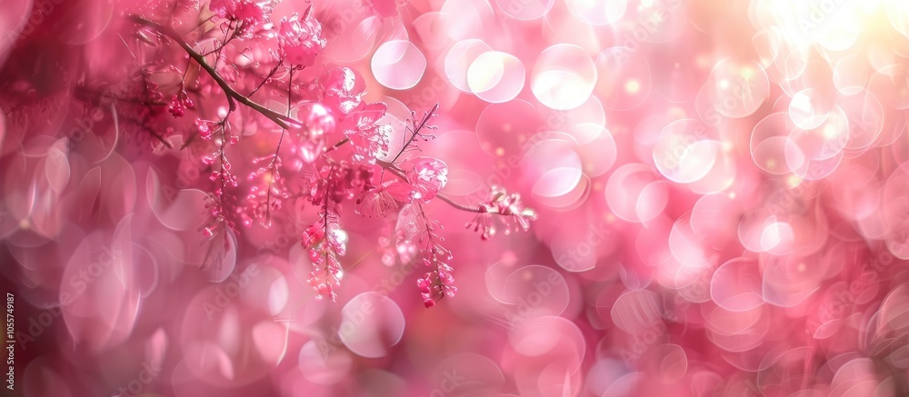 Poster pink bokeh abstract light background