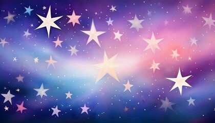 Stars in the Night Sky in pastel and gradient color