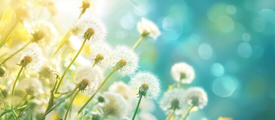 Defocused Abstract Background Of Taraxacum Officinale