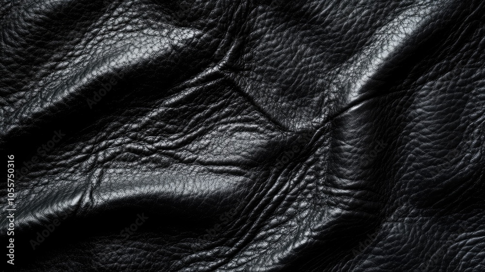 Poster abstract black leather texture suitable for use as a background