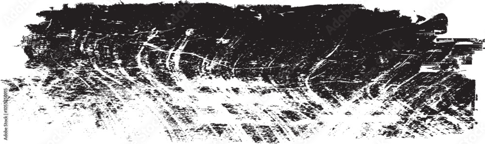Poster brush paint .grunge paint roller . vector brush stroke . distressed banner . black stripe with rough