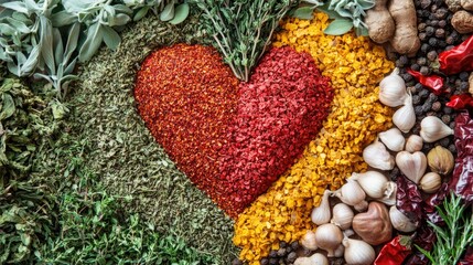 Heart healthy herbal foods supportive herbs for cardiovascular wellness and nourishing options for improved heart health in high definition visuals