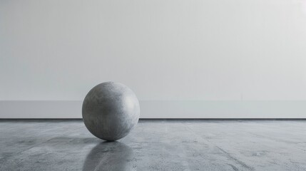 Ball In Front Of A White Wall Background