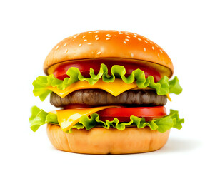 hamburger on a white background