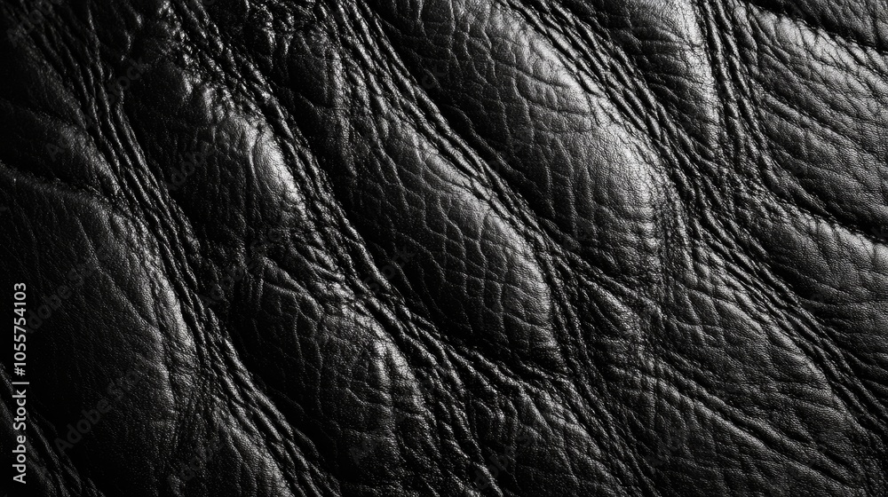 Poster Abstract black leather texture suitable for use as a background