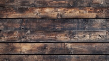 Obraz premium Rustic dark brown wooden texture panoramic wood background banner