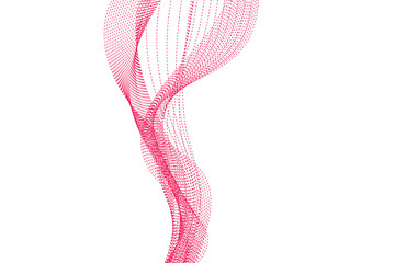 pink ribbon isolated on white