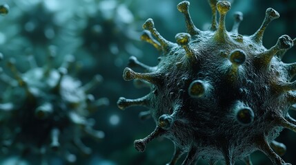 Fototapeta premium Detailed Illustration of Norovirus Structures