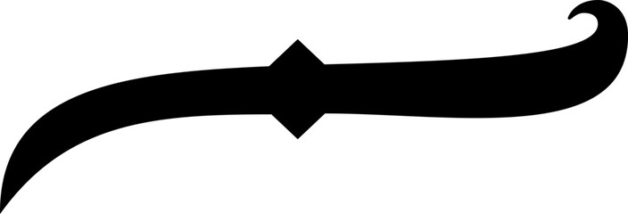 Black ribbon banner with a diamond shape, waving elegantly, perfect for framing titles or announcements, ideal for promoting products, services, discounts, or advertising online or in print