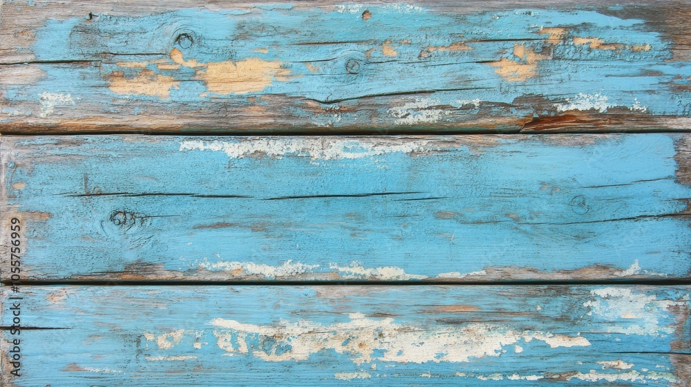 Aufkleber light blue weathered wooden texture with a painted teal rustic finish ideal for abstract designs in 