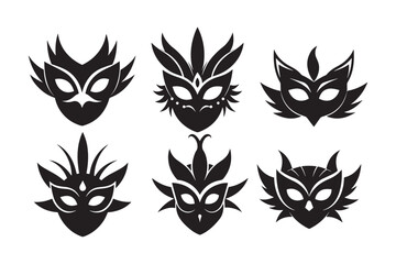 New Year Icon Bundle Silhouette vector illustration, New Year Silhouette bundle 