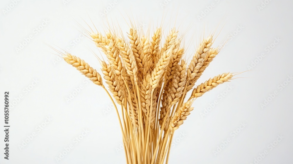 Poster a cluster of golden wheat is displayed against a white backdrop
