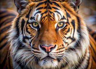 Fototapeta premium Close-up of a Majestic Tiger Face in Stunning Detail | Wildlife Photography