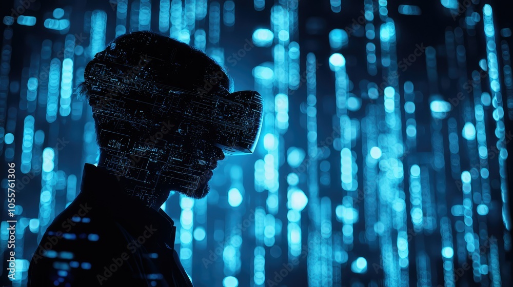 Poster dynamic virtual representation of hacker in digital space