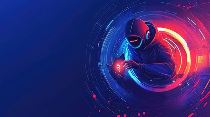 Dynamic Hacker Breaking Through Digital Barriers