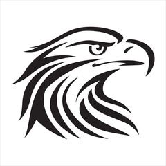 Logo modern american freedom on white background logo style minimalism eagle

