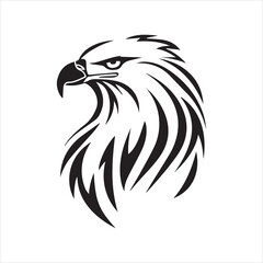 Logo modern american freedom on white background logo style minimalism eagle


