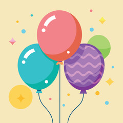 Abstract drawing for a birthday celebration for a banner
