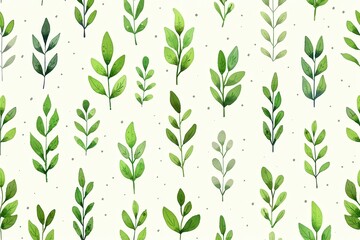 A painting of green leaves with a white background