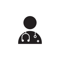 Medical icon, user symbol isolated, doctor pictograms