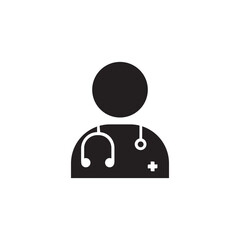 Medical icon, user symbol isolated, doctor pictograms