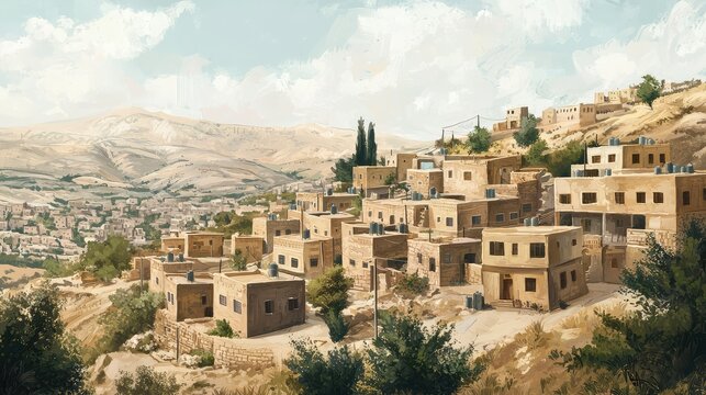 Traditional Palestinian Village Landscape