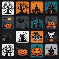 Halloween Flat Icon Pack