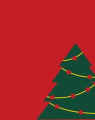 Obraz premium Christmast tree wallpaper. Flat desain