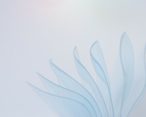 Abstract minimal background clear white and blue design 3d render